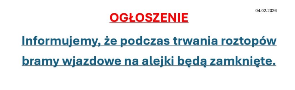 zamknięte bramy roztopy